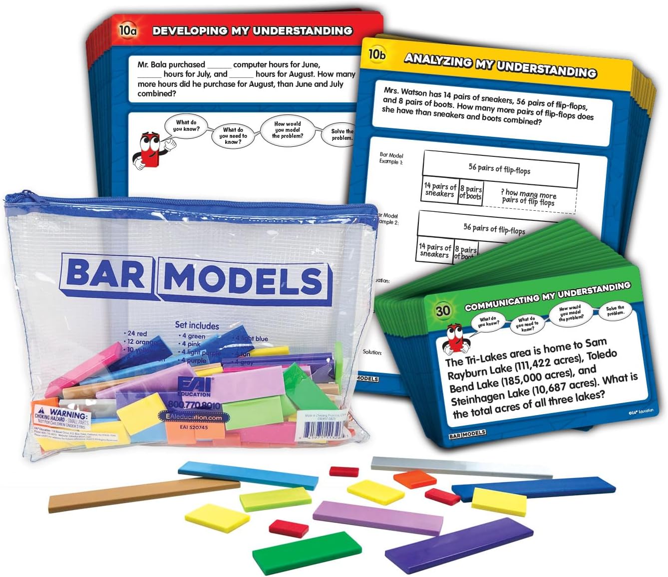 EAI Education Bar Models Activity Set - Addition & Subtraction with Whole Numbers: Grades 4-5