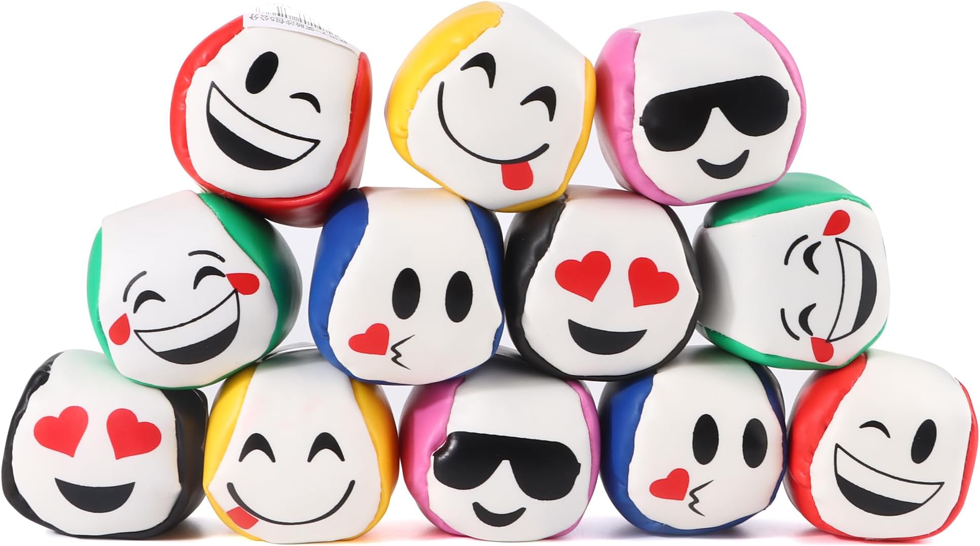 YiliYa Juggling Balls Set of 12, 5 cm Juggling Balls for Beginners Juggling Balls Children, Durable and Soft PU Leather Juggling Balls for Adults Children Beginners Outdoor Toys