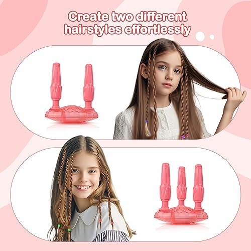Miniatura 5 de Máquina automática para trenzar el cabello, juguetes de peluquería para niñas con trenzador, cuentas, peluca y accesorios, juego de herramientas de