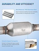 Vista 3 de Nilight Convertidor catalítico para Nissan Altima 2.5L L4 2007 2008 2009 2010 2011 2012 2013 2014 2015 2016, ajuste personalizado Cat (estándar EPA)