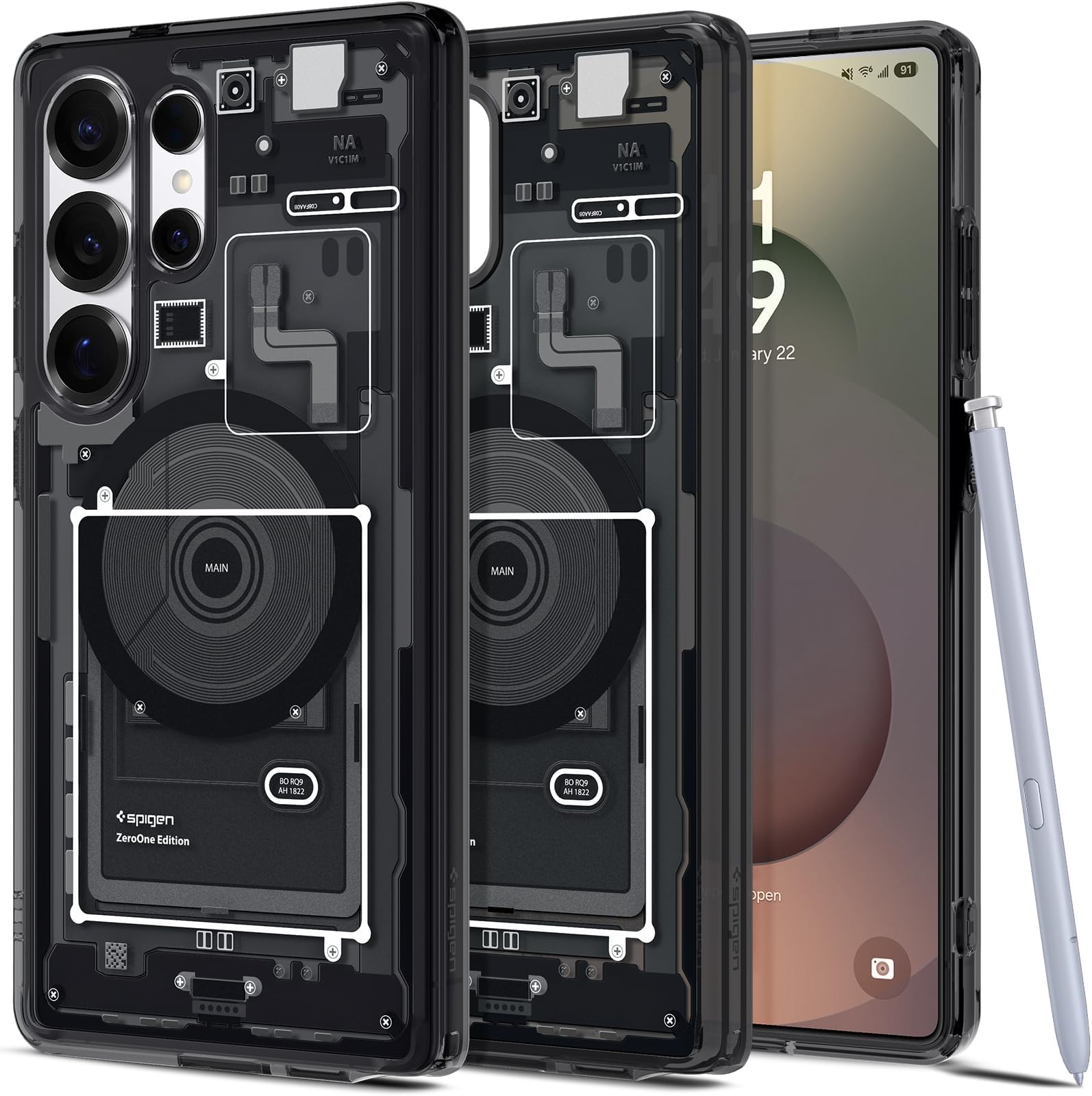 Ultra Hybrid Zero One MagFit Case for Samsung Galaxy S25 Ultra, Compatible with MagSafe Accessories - Black