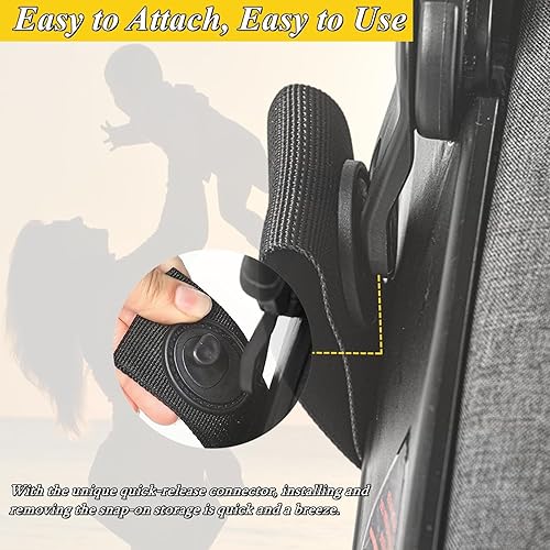 Miniatura 6 de Bolsa de almacenamiento exclusiva con clip compatible con asiento de coche Doona, organizador antideslizante con correas para el hombro, accesorios
