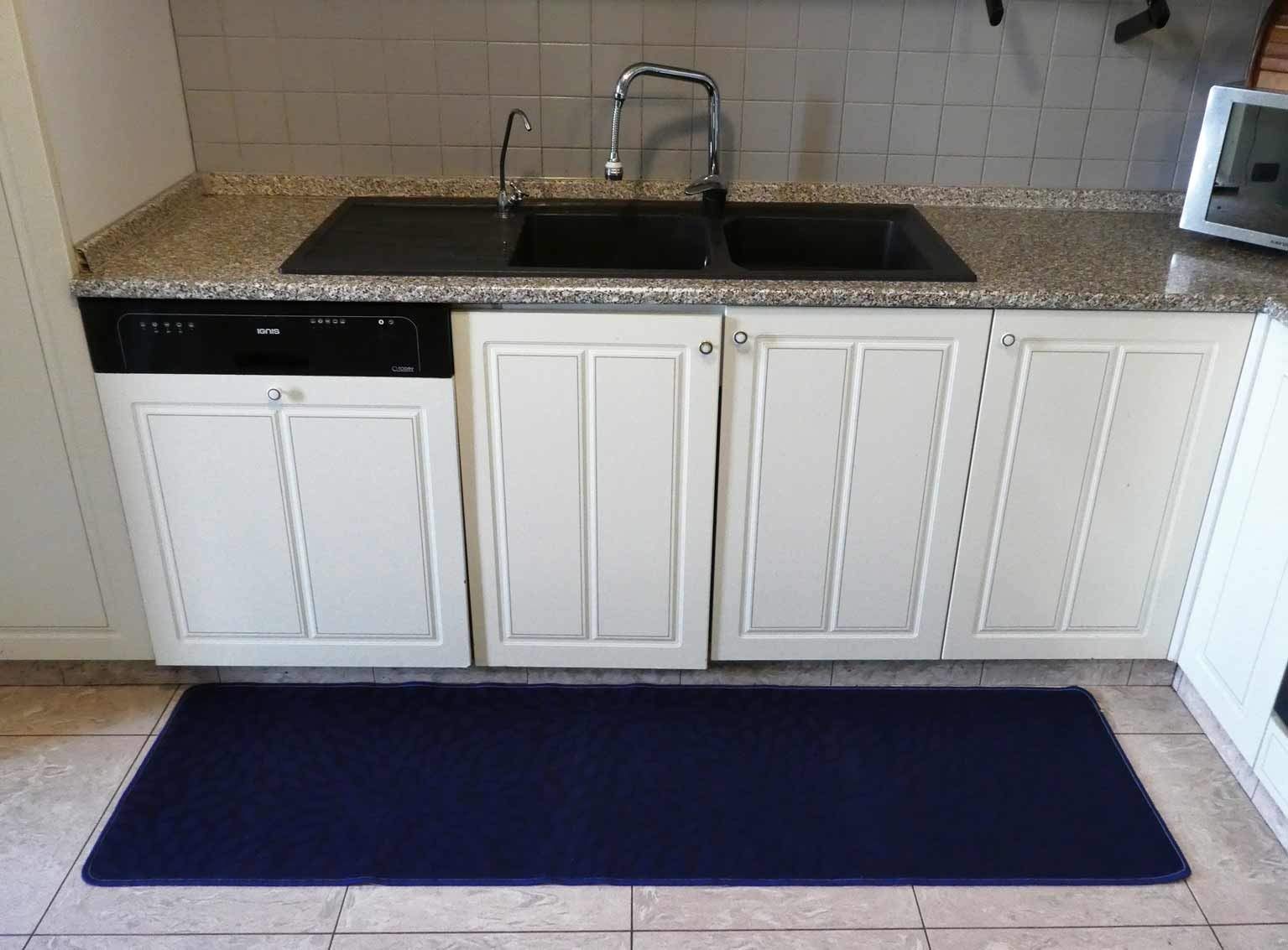CASA TESSILE Antypoślizgowy chodnik kuchenny, szerokość 50 cm, ARIEL - BLU SCURO, 280 cm