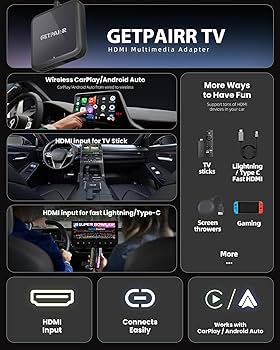 Amazon.com: GETPAIRR 4-in-1 Car TV Mate Max Adapter Support