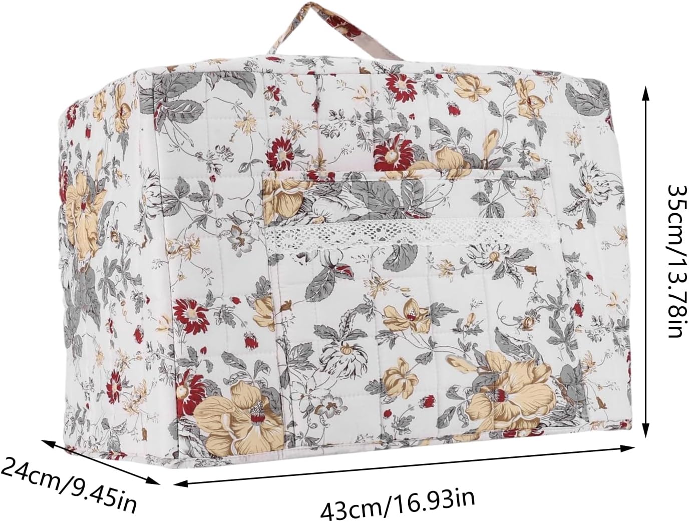 Sewing Machine Carry Cover Bohemian Floral Pattern Serger Carrer Cover
