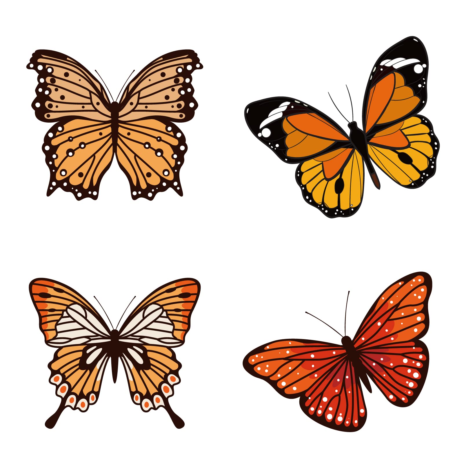 GORGECRAFT 6.3x6.3 4 Styles Spring Butterfly Vinyl Window Clings Non Adhesive Reusable Window Decals Stairway Sliding Glass Door Stickers Film to Prevent Bird Strikes for Office Bathroom