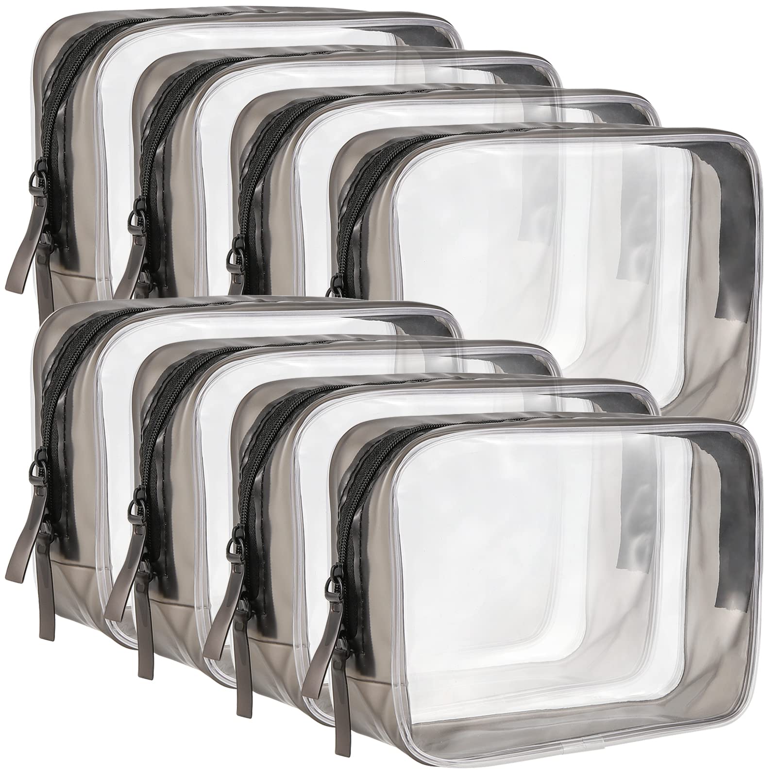 JAPCHET 8 Stück Transparente Kosmetiktaschen – 18x14x5 Cm, PVC, Wasserdicht, Für Reise & Badezimmer