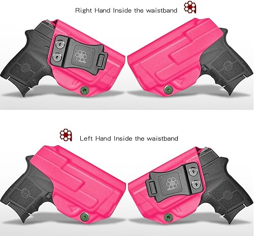 Vista 52 de Amberide Bodyguard 380 Laser Holster, IWB Kydex Concealed Carry Holster for S&W Bodyguard 380 with Crimson Trace Laser, Adjustable Cant and Blanco