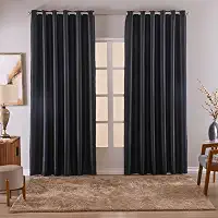 Cortina Blackout/Blecaute Em Tecido Corta Luz Para Sala, Quarto e Escritorio 4,00M x 2,50M | (4,00M X 2,50M) Com Ilhós Cromado (Preto)