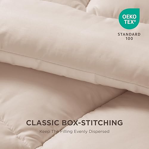 Miniatura 5 de Bedsure Relleno de edredón  Edredones acolchados tamaño individual XL, edredón para todas las estaciones, edredón de plumón alternativo con pestañas