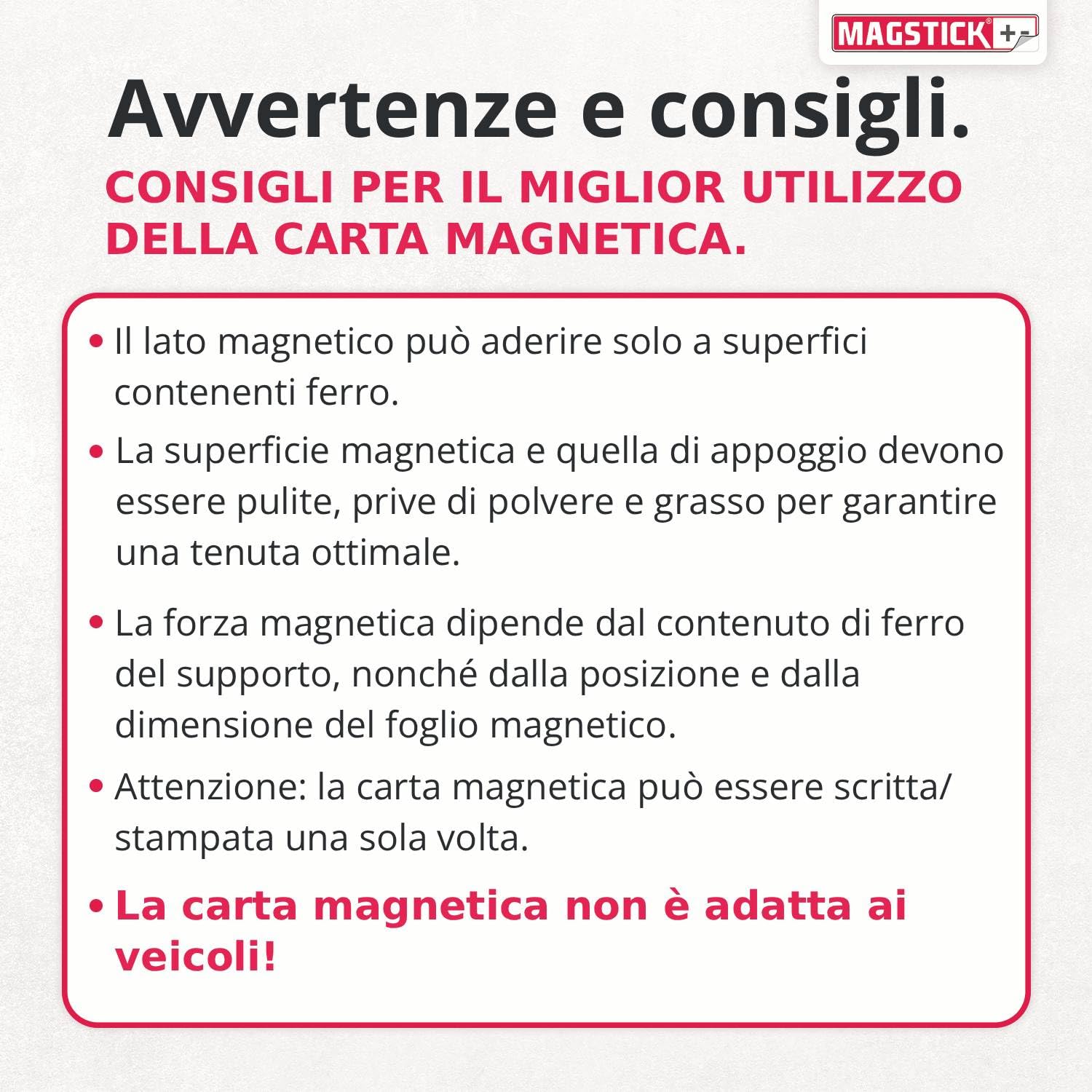Set 10 carte magnetiche bianco DIN A4 retro magnetico stampabile getto d'inchiostro mag220