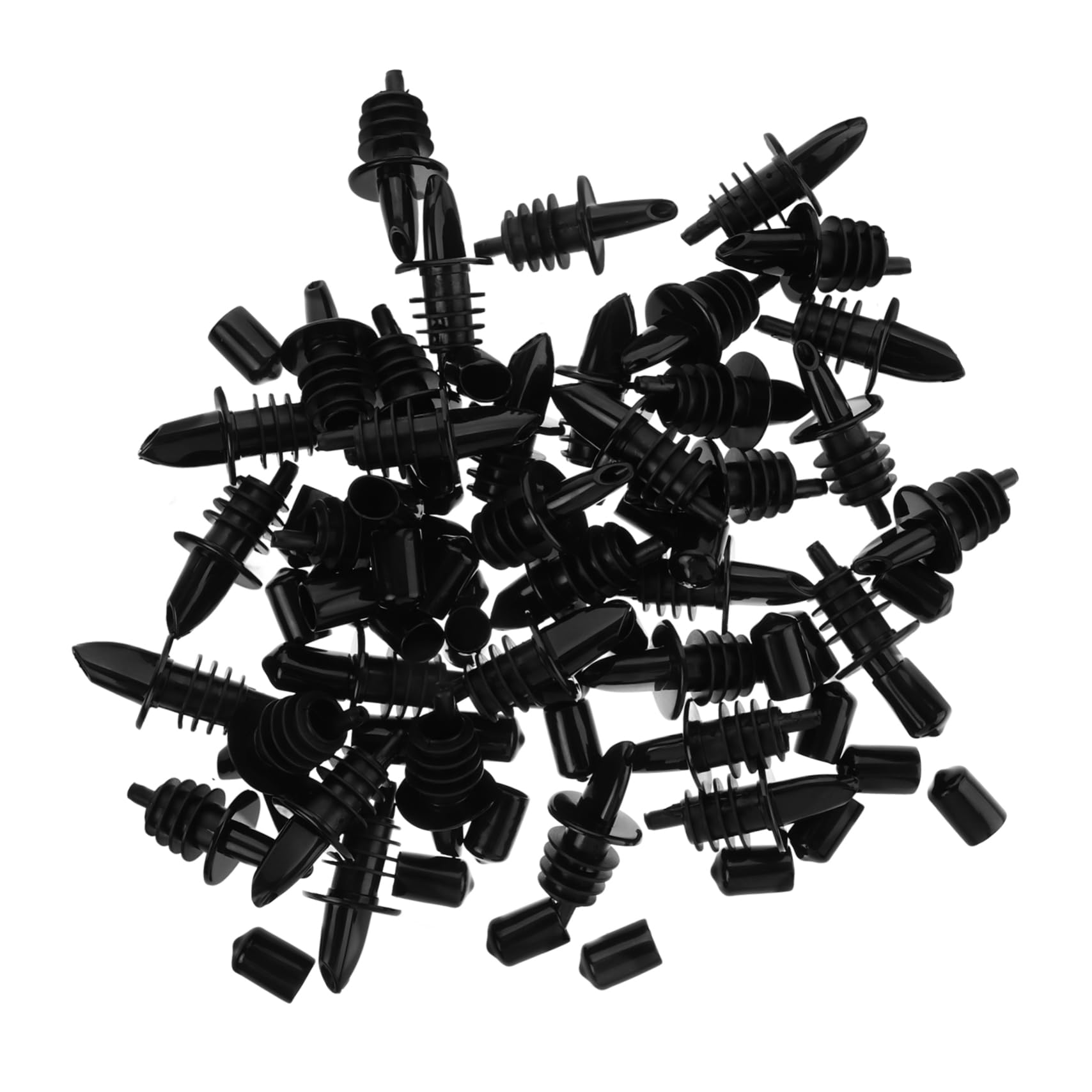 Wakauto 36-pack Reusable Plastic Wine Bottle Plugs Oil Spout Multi-function Pourer Caps for Liquor Vinegar Dispenser Spout Easy to Clean