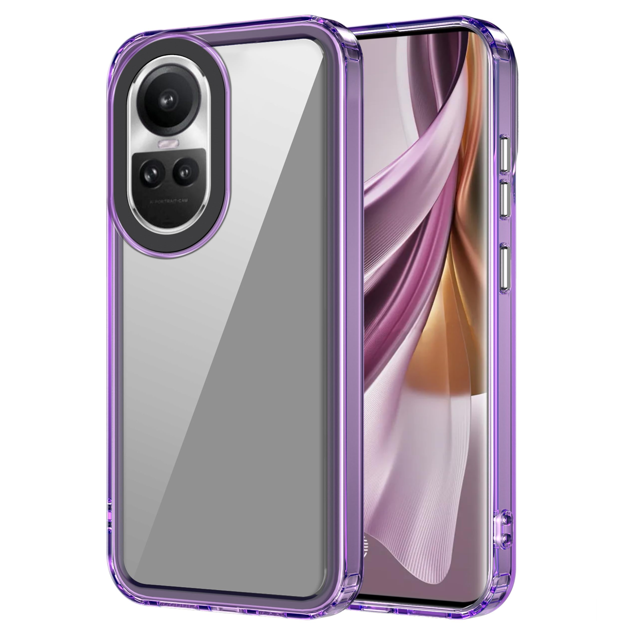 amazon basics Back Case Cover for Oppo Reno 10 5G (TPU + PC_Translucent Purple) (B0CSPR65G4) Amazon Price History, Amazon Price Tracker