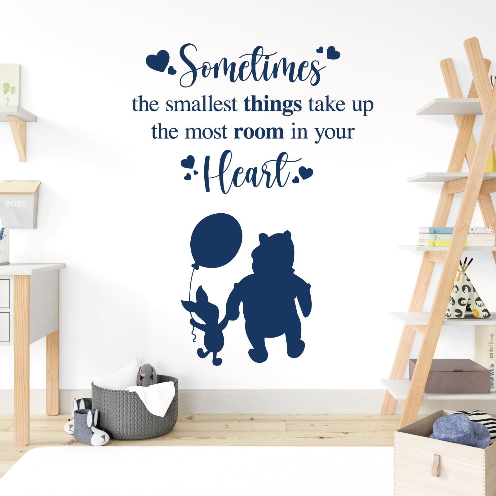 Sometimes the Smallest Things Take the Most Room in Your Heart - Movie Book Quote Wall Sticker [XLarge] [Ultramarine]