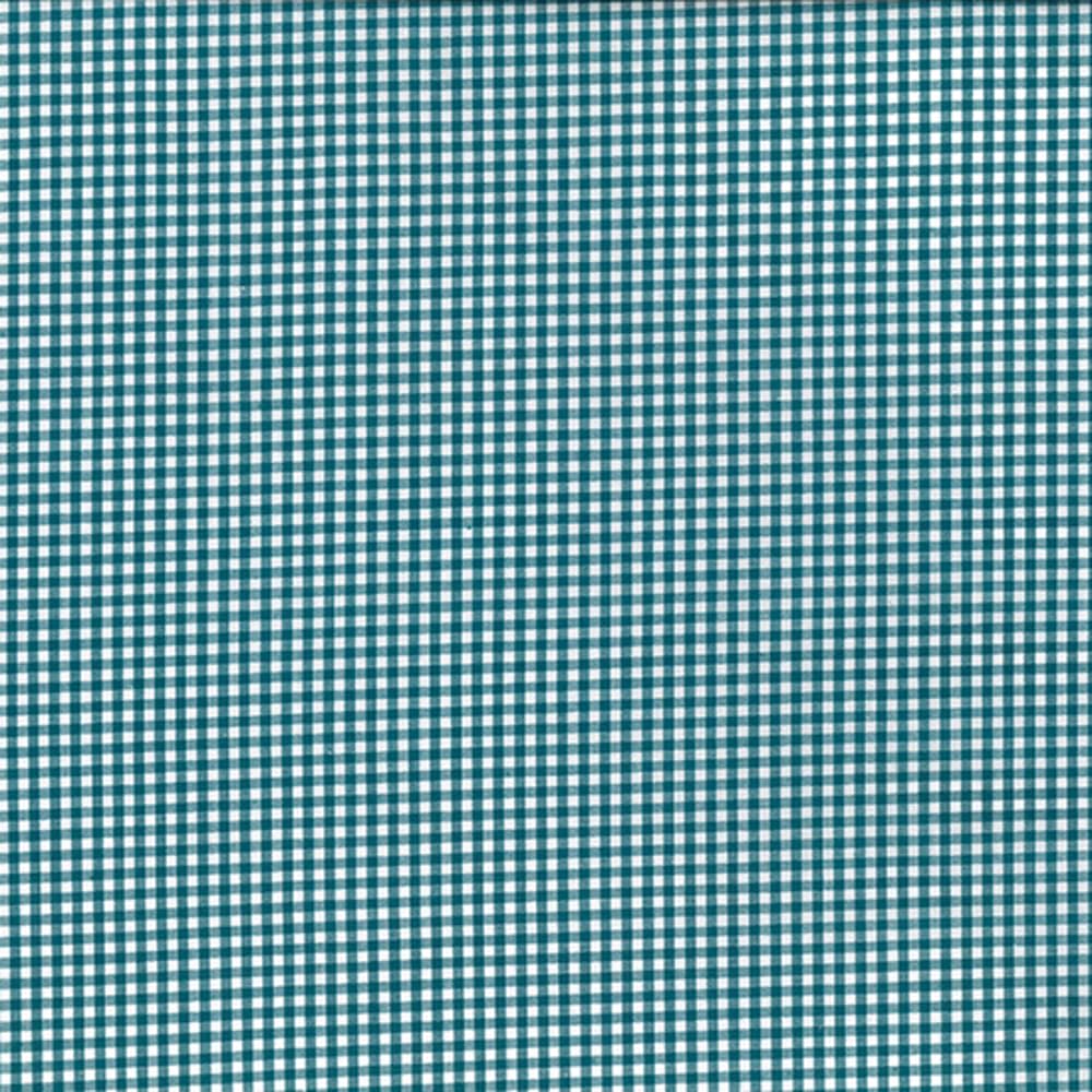 100% Yarn Dyed Cotton Fabric 2.5mm Gingham Check Squares 144cm Wide (Sold Per Half Metre) (Teal)