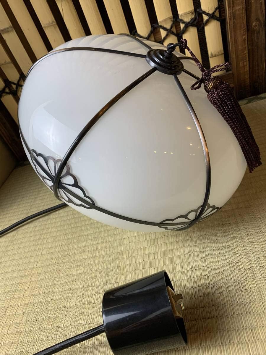 和灯 レトロ 2013年製 ぼんぼり 雪洞 房付き 電笠 ガラス シェード