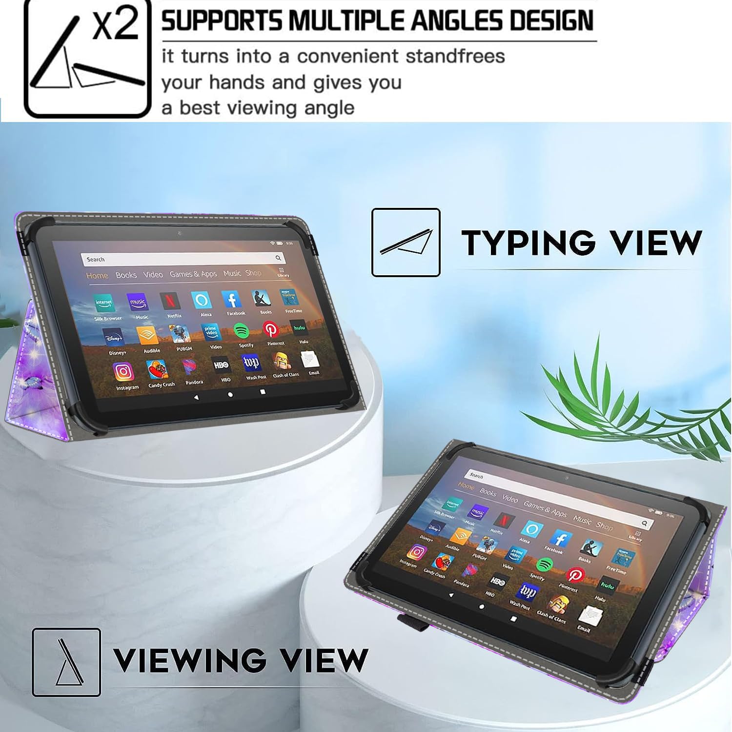Funda universal para tablet Android de 11 y 11.5 pulgadas, funda plegable delgada con soporte para pantalla táctil de 10.5, 10.9, 11, 11.5 pulgadas y todas las fundas para tabletas con 6