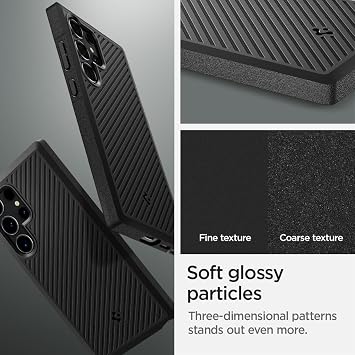 Spigen Galaxy S24 Ultra ile Uyumlu Kılıf Core Armor Üst Düzey Koruma Dokulu Yüzey Siyah Kapak - ACS07194 (Spigen TR Garantili)