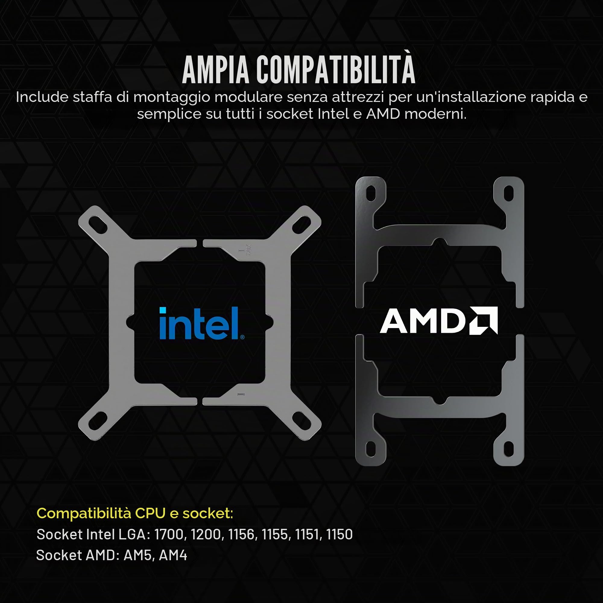CORSAIR iCUE LINK H150i Raffreddatore CPU LCD a Liquido - 360 mm AIO - Ventole QX120 RGB - Schermo LCD IPS da 2,1" - Adatto a Intel LGA 1700, AMD AM5 - Hub di Sistema iCUE LINK Incluso - Nero