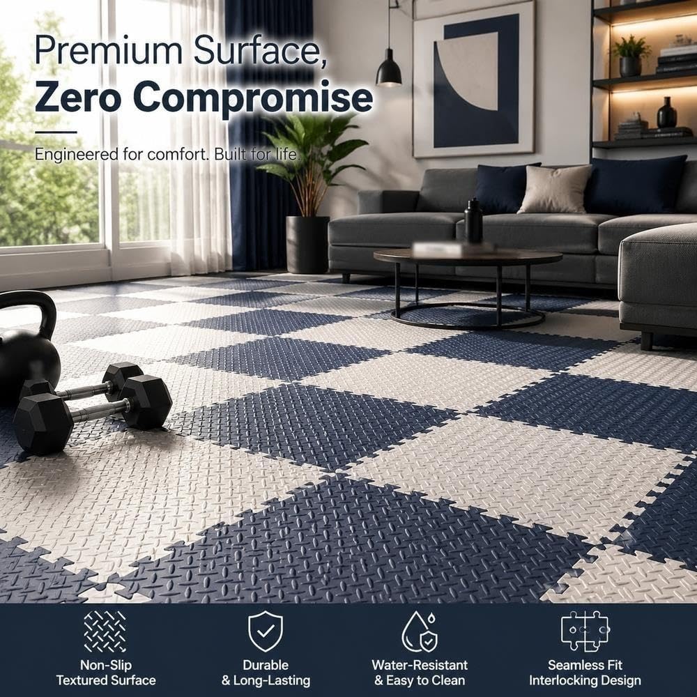 Tapis de Verrouillage Durable de Puzzle de carrelages de Mousse de Confort