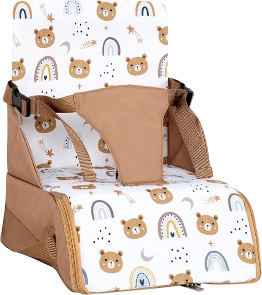Tinéo Rehausseur Nomade en Tissu Moelleux avec Compartiment Repas Intégré
