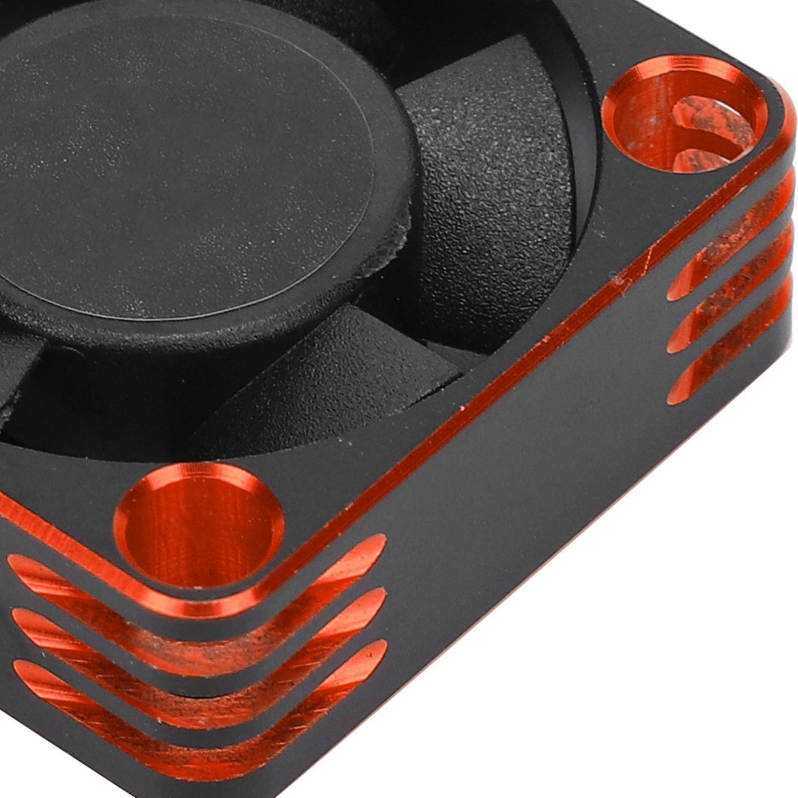 Piezas RC, Ventilador de Refrigeración con Control Remoto 30 X 30 Mm 28000 RPM Ventilador de Refrigeración ESC de Motor de Alta Velocidad para Coche RC 1:8 1:10 :12 con Conector (naranja negro)