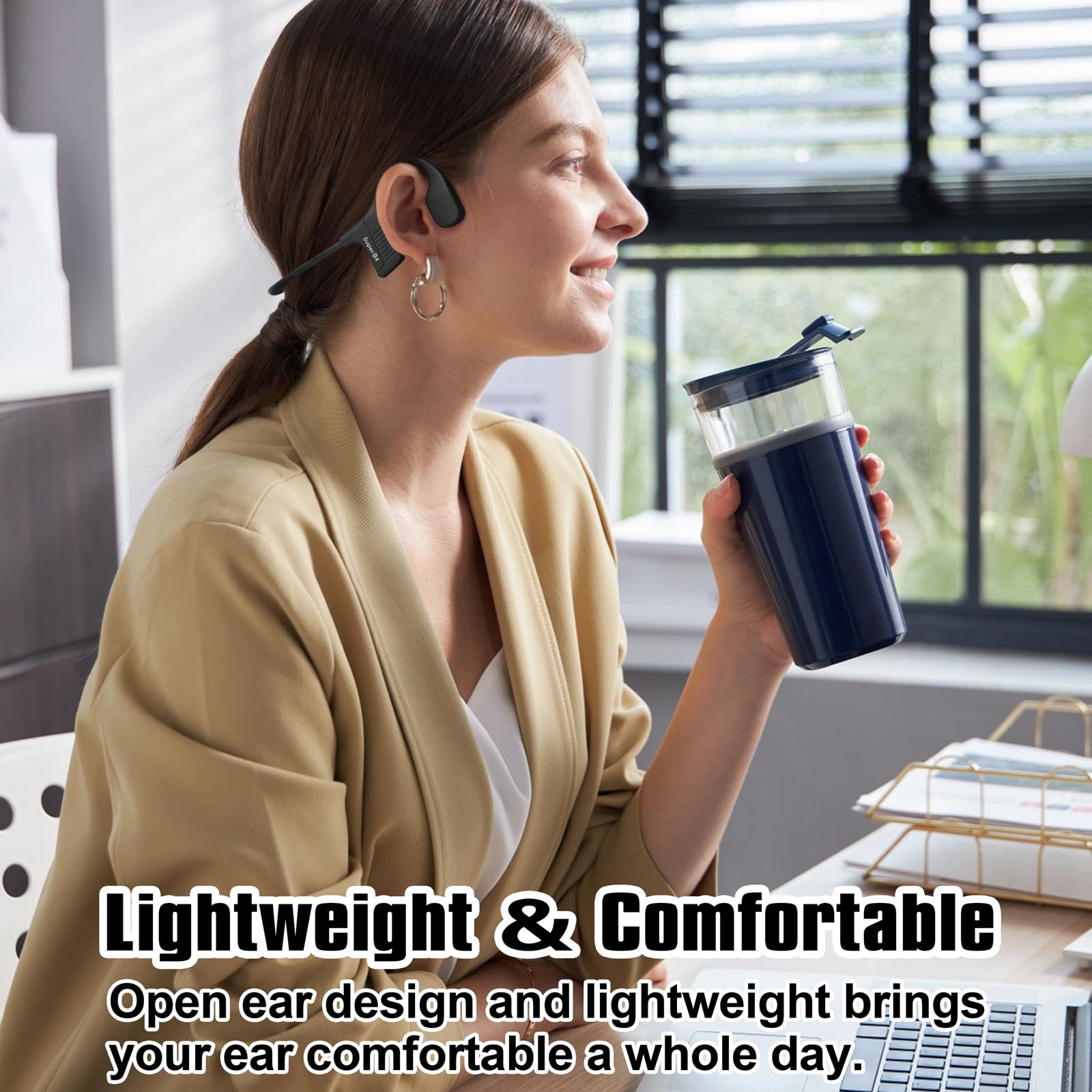 Cuffie Bluetooth 5.3 a conduzione ossea aggiornate, cuffie wireless impermeabili IP68, memoria MP3 32G, auricolari sportivi per nuoto, cancellazione del rumore AI, comfort aperto