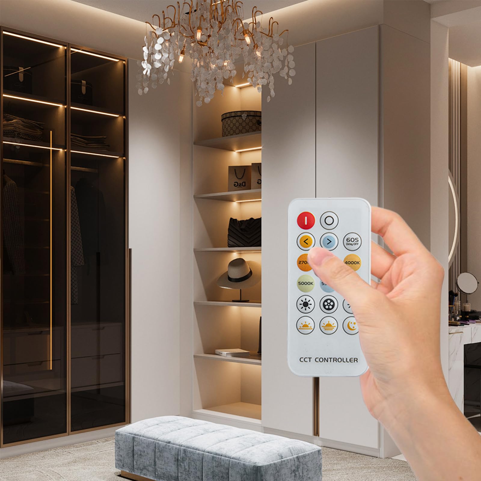 SenwenDeng Under Cabinet Lights Plug in, 4 Pcs 12 Inch Ultra Thin Under Counter Lights, Super Bright Daylight White Dimmable Light for Kitchen, Workbench