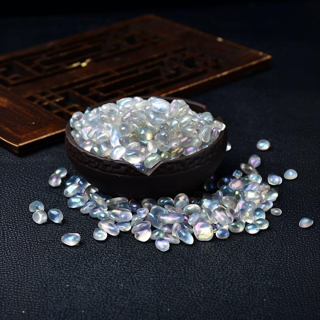 Pietre Decorative, Ghiaia di Cristallo Bianca 5-8 mm 500 g/1000 g Decorazione for fioriera Acquario(1000g)
