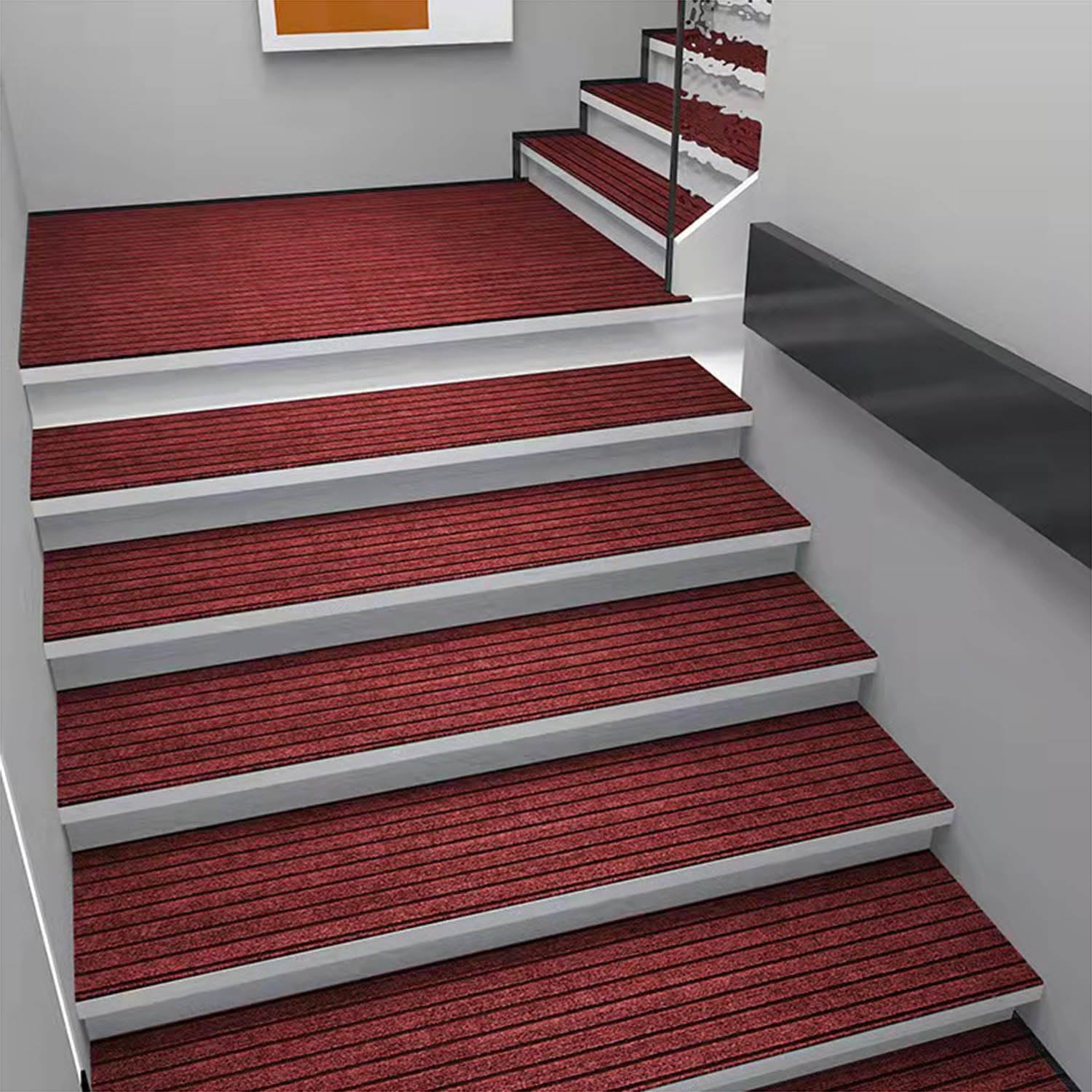 Peldaños de goma antideslizantes para escaleras, 4 unidades, 30 x 85 cm, para interiores, seguros para niños, ancianos y mascotas, mejora el agarre y evita resbalones
