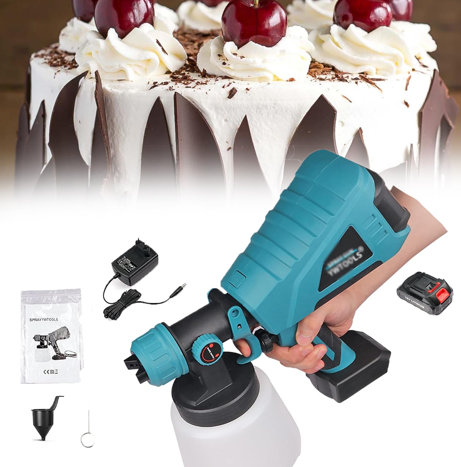Pistolet À Chocolat pour Gâteaux Pulvérisateur Électrique Horizontal Vertical A