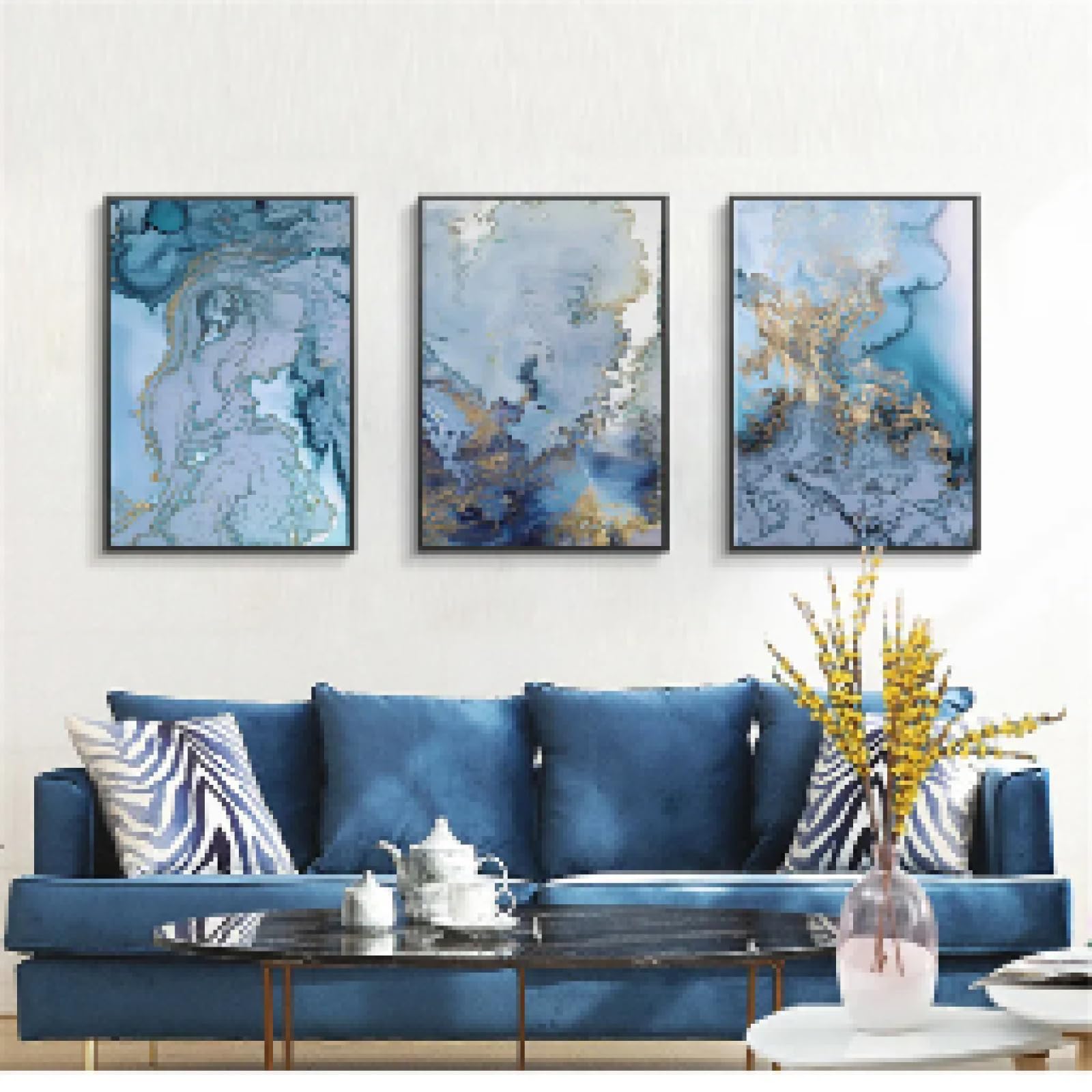 Impressions sur toile texturée ruban doré chic sans cadre - 8