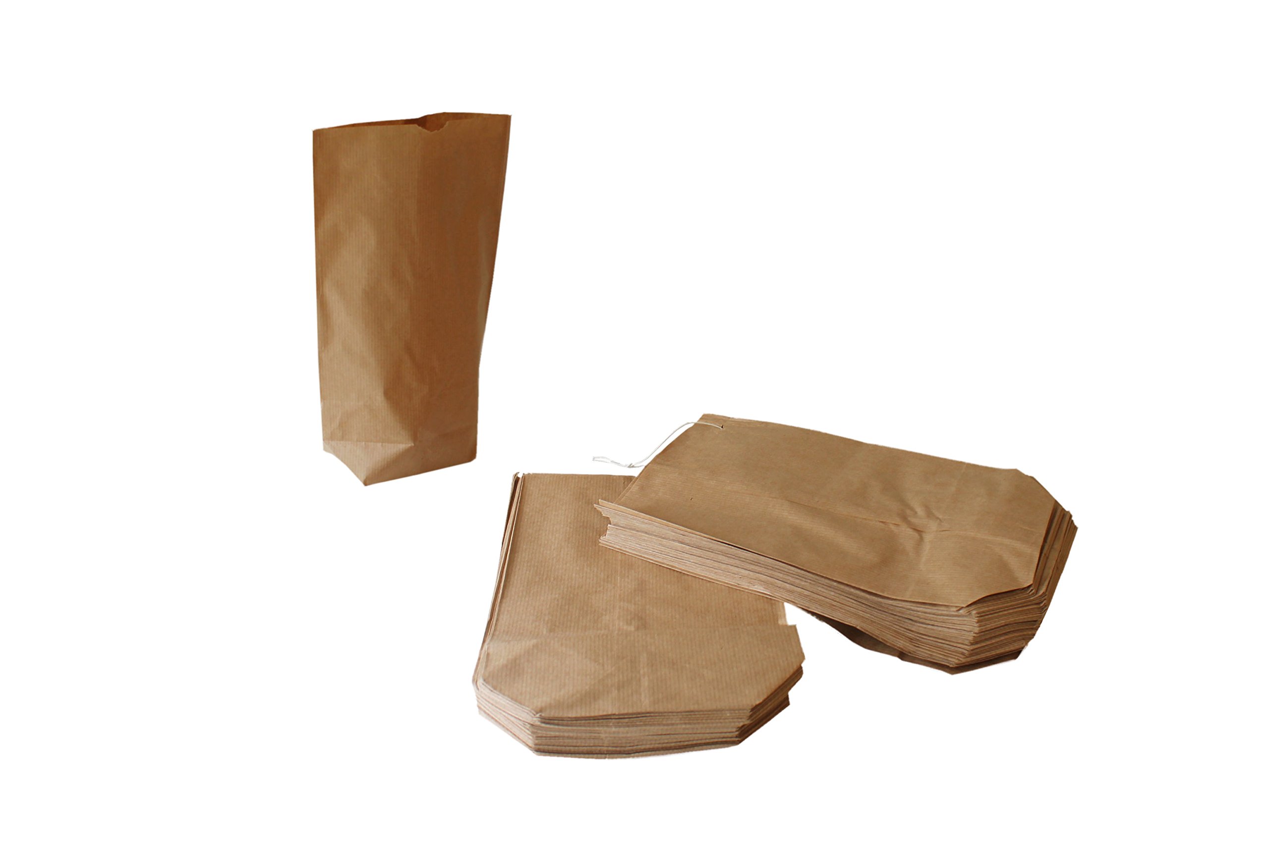 Papierowe torebki z dnem krzyżowym - brązowe - zwinięte - 19 x 29 cm na 1,5 kg (500 sztuk)