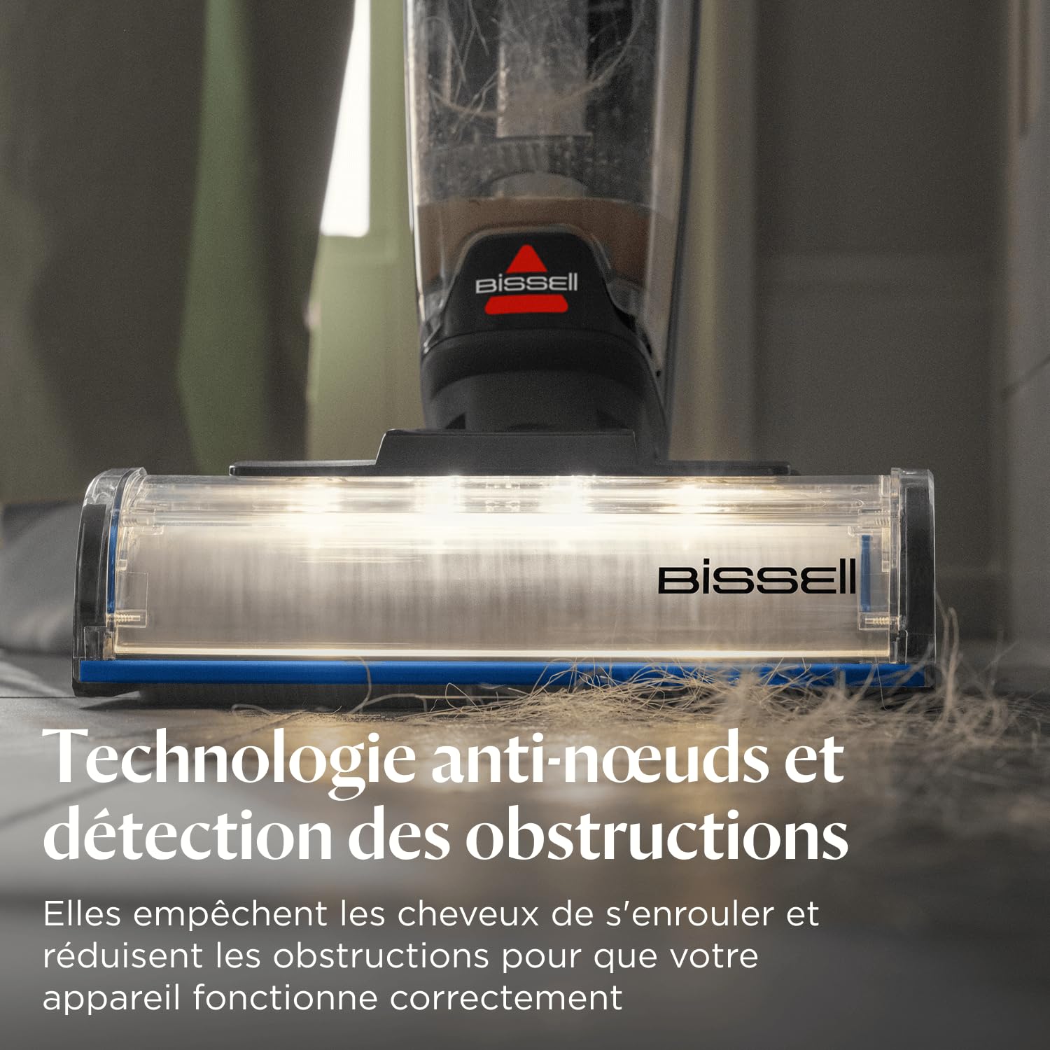 BISSELL CrossWave OmniFind, Aspirateur Balai Laveur Sans Fil, Aspire & Lave en Même Temps, LED FurFinder pour Détection Facile de Saletés & Poils d'Animaux, Nettoyeur a Eau Multi-surfaces 185m², 4006N