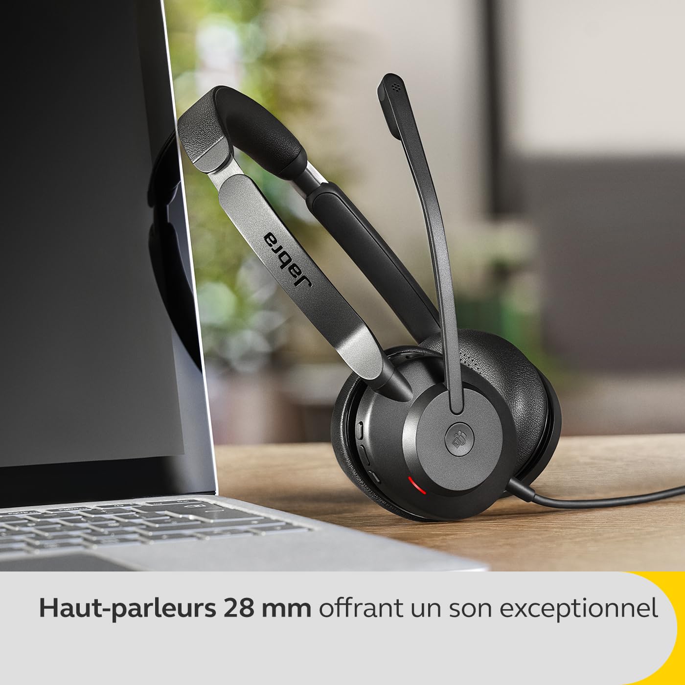 Jabra Evolve2 30 SE Micro-casque filaire stéréo à réduction de bruit avec technologie d’appel à 2 microphones et câble USB-A - Certifié MS Teams, compatible avec toutes les autres plateformes - Noir