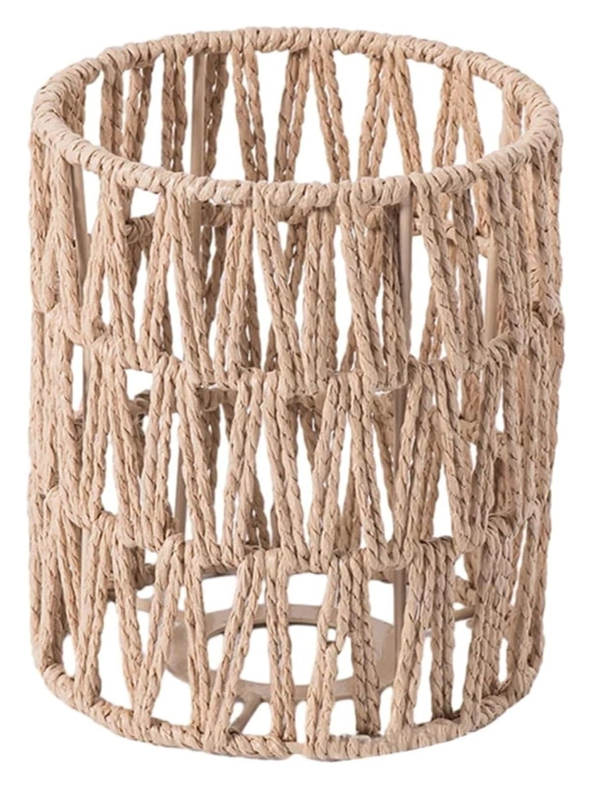 Iulgfsc Beige Lampshade， Lampshade Pendant Handwoven Ceiling Lamp Woven