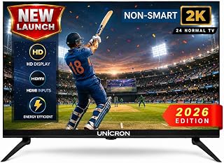 UNICRON 24 Inch HD LED TV Non Smart 20W Sound Output, Premuim Slim Design Crystal Clear Display with HDMI & USB Ports, Ide... Price In India