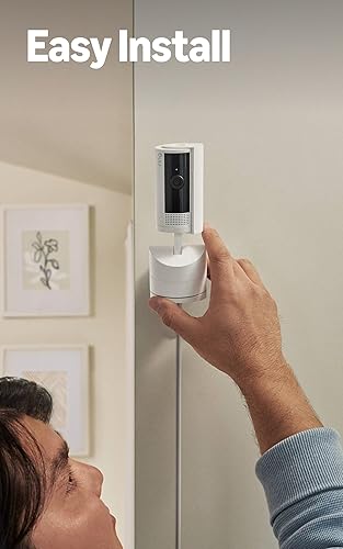 Ring Pan-Tilt Indoor Cam (newest model), See all around your home or business with 360° pan coverage, HD video, plus Two-Way Talk, 4-pack, White 5