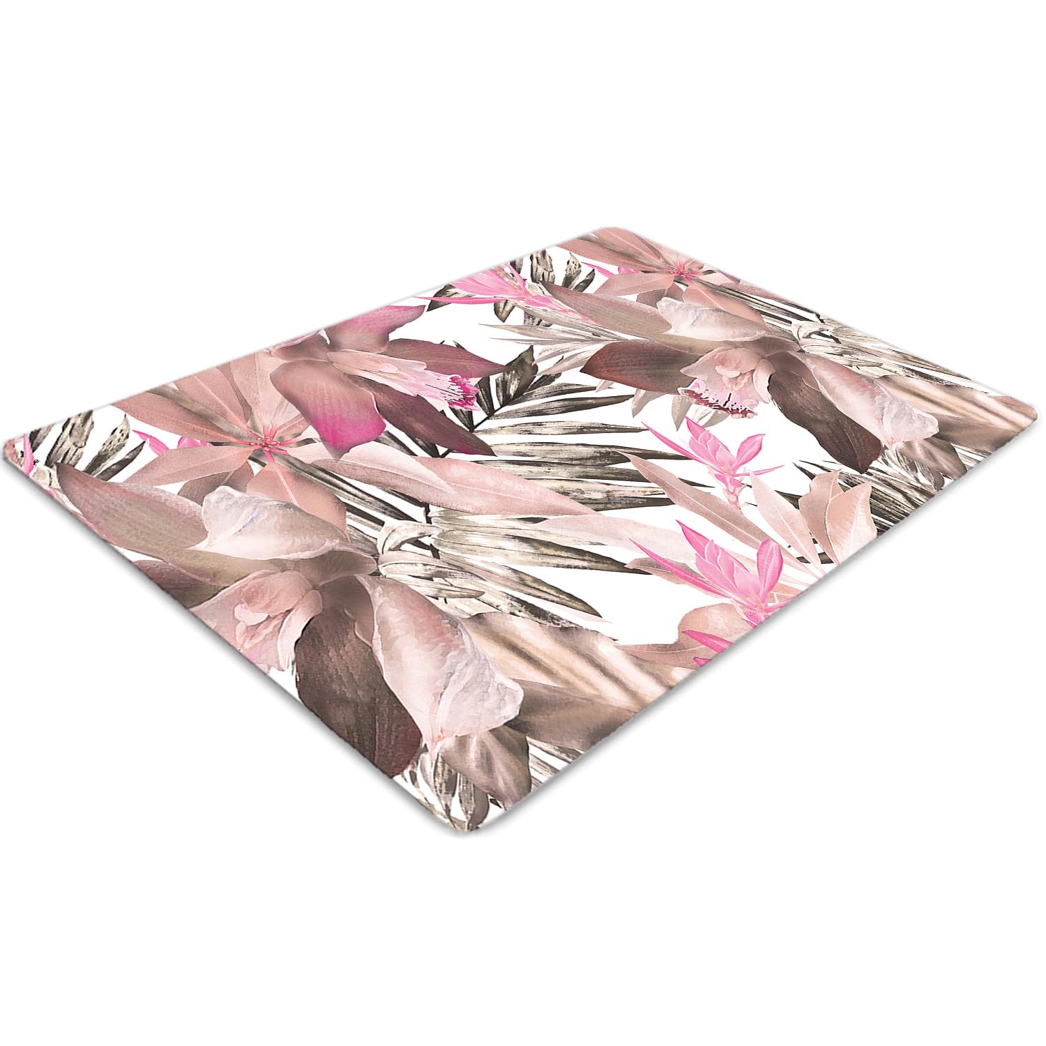 Tappeto Salvapavimento 120x90 cm Facile da Pulire per Ufficio a Casa Protezione di Pavimenti PVC Vinile Rettangolare Impermeabile Antiscivolo Resistente ai Danni - foglie di banano