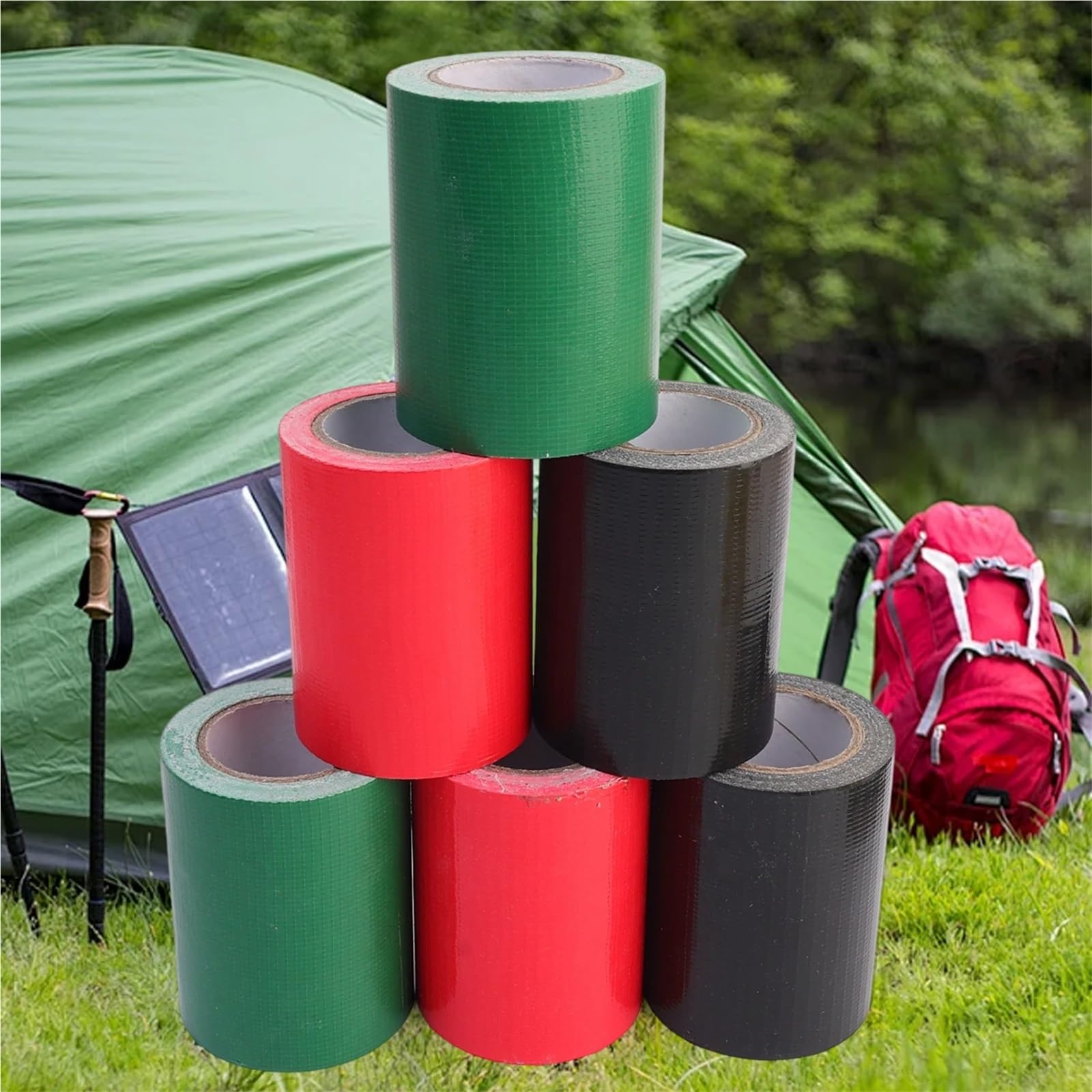 Reparaturband Wasserdichtes Reparaturband for Campingzelte, selbstklebende Fiberglas-Plane, Reparatur von gummierten Bändern, spezielles Werkzeug zur Leckreparatur im Freien für Outdoor Risse Lecke(Bl