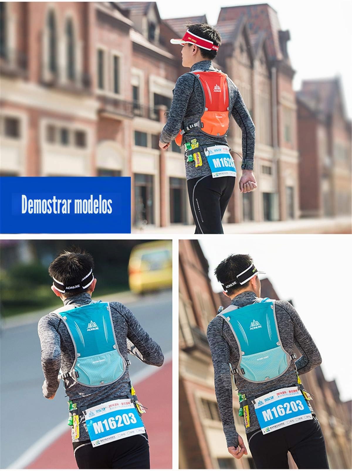 Profesional Hombre Mujer 5L Chaleco de Hidratación Ligero Superior Mochila para Trail Running Ciclismo