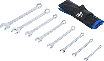 bgs 1192 open-end ring spanner set with tetron roller bag and combination spanner