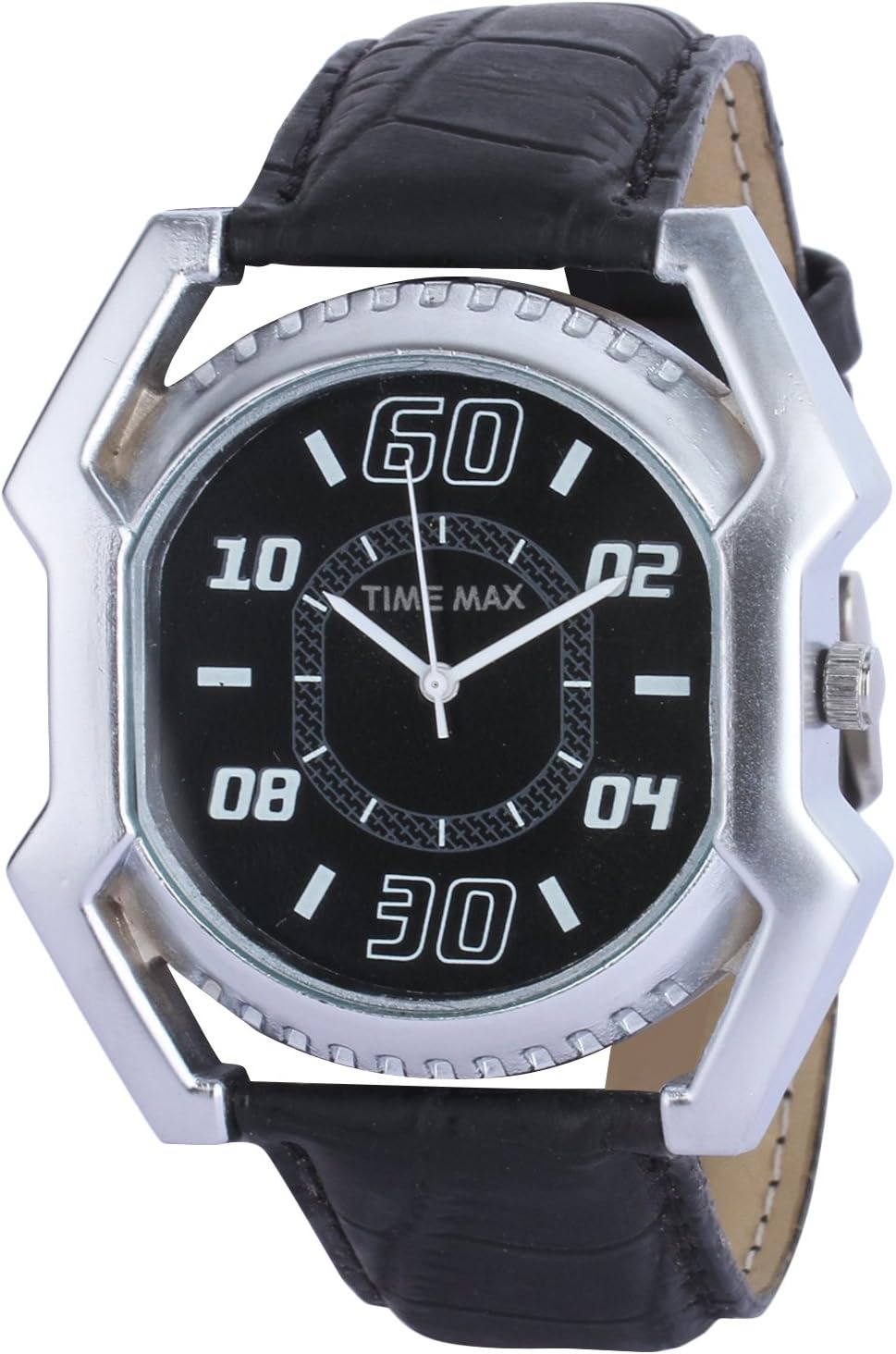 Timemax Analog Wrist Watch for Men with Black dial and Black Colour Strap