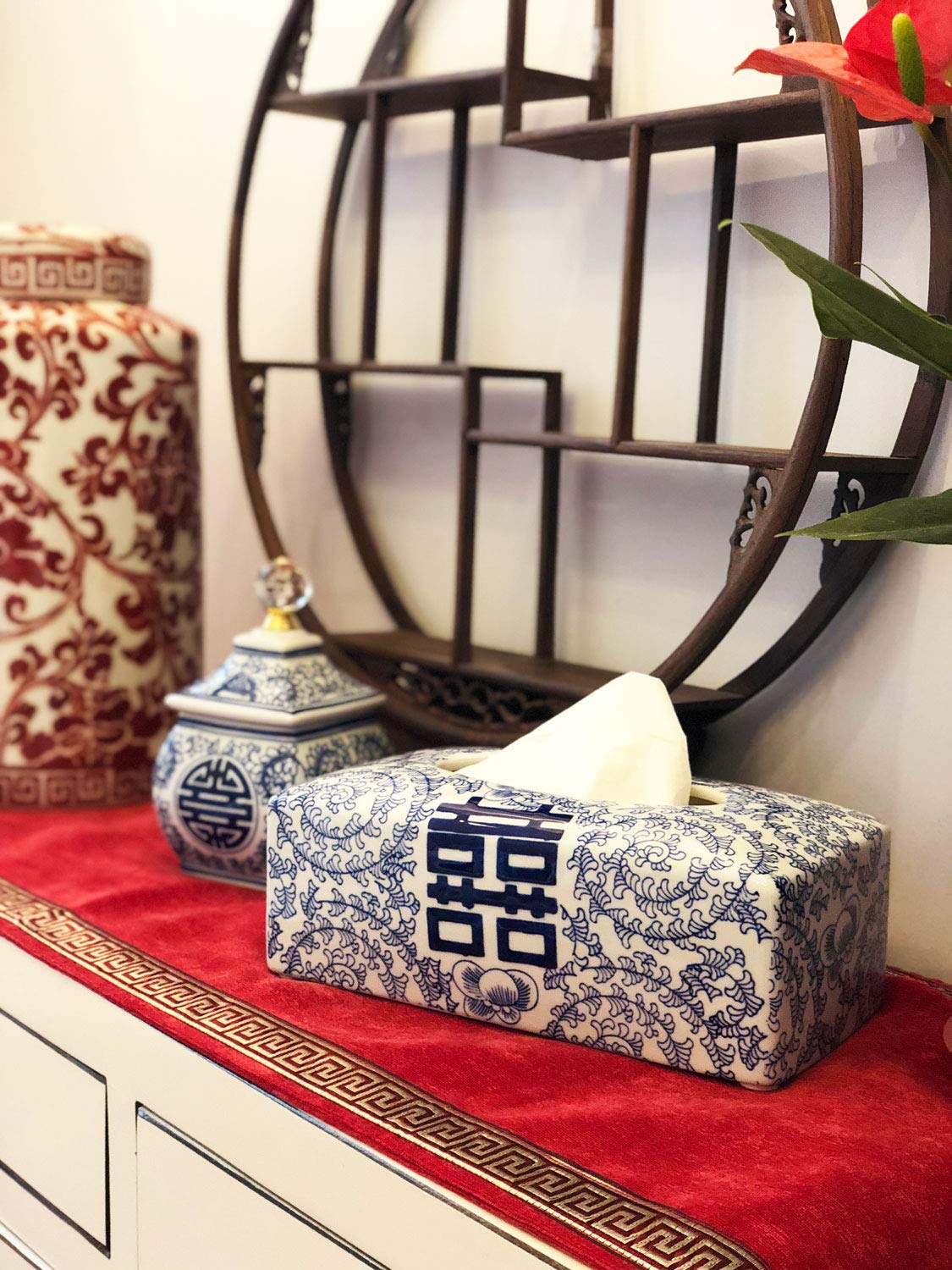 輸入雑貨　薔薇模様　陶器　インテリア　高級　シノワズリ　ティッシュケース Amazon.co.jp: [THE-SECRET-GARDEN ザシークレットガーデン