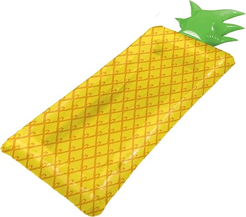 Hielera inflable de piña  4.5 x 25 x 70.8 pulgadas  Diseño vibrante de vinilo amarillo y verde  perfecto para fiestas de Luau y verano, 1 unidad