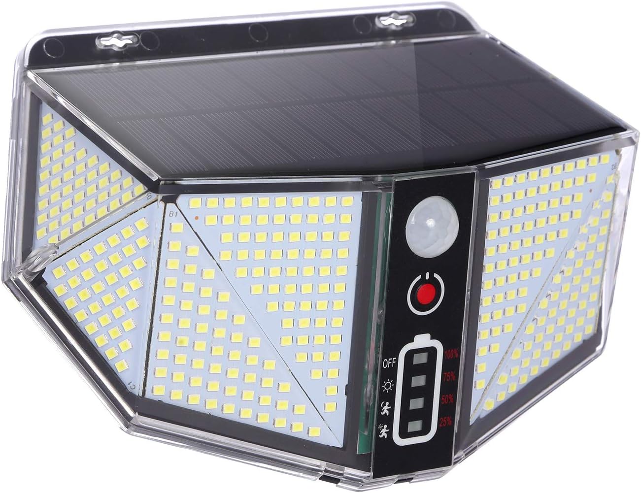 Amazon.com: Solar Outdoor Motion Sensor Lights Upgraded 410 LED 8-Sided ...