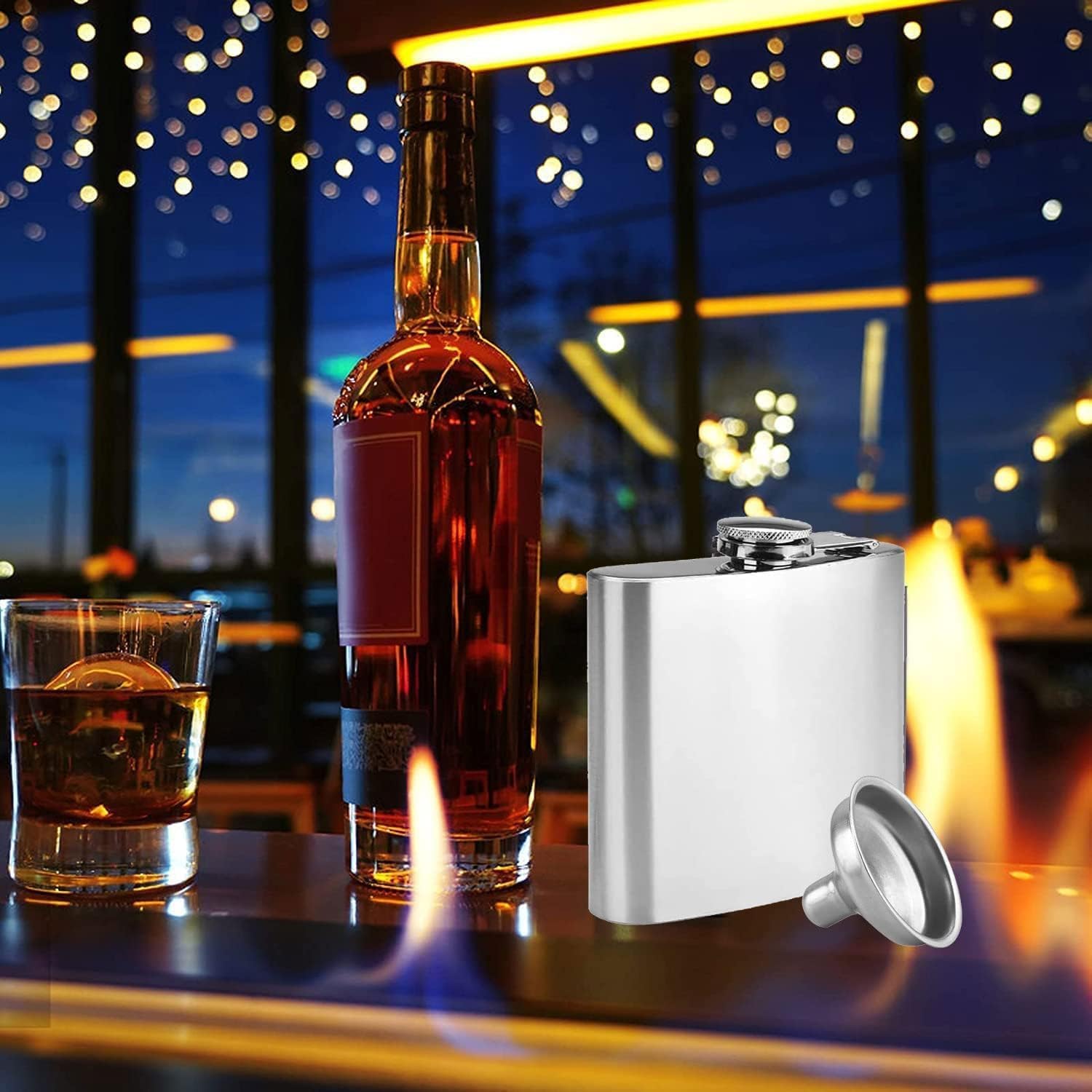 LOT DE 2 Flasques pour Liqueur, Flacons Minces éTanches en Acier Inoxydable2015 EUR 14,35