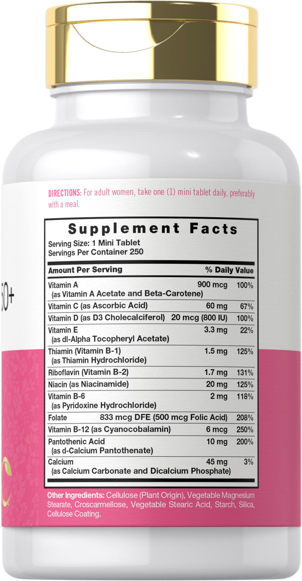 Carlyle Multivitamin for Women 50 and Over | 250 Mini Tablets — Amazon image 2