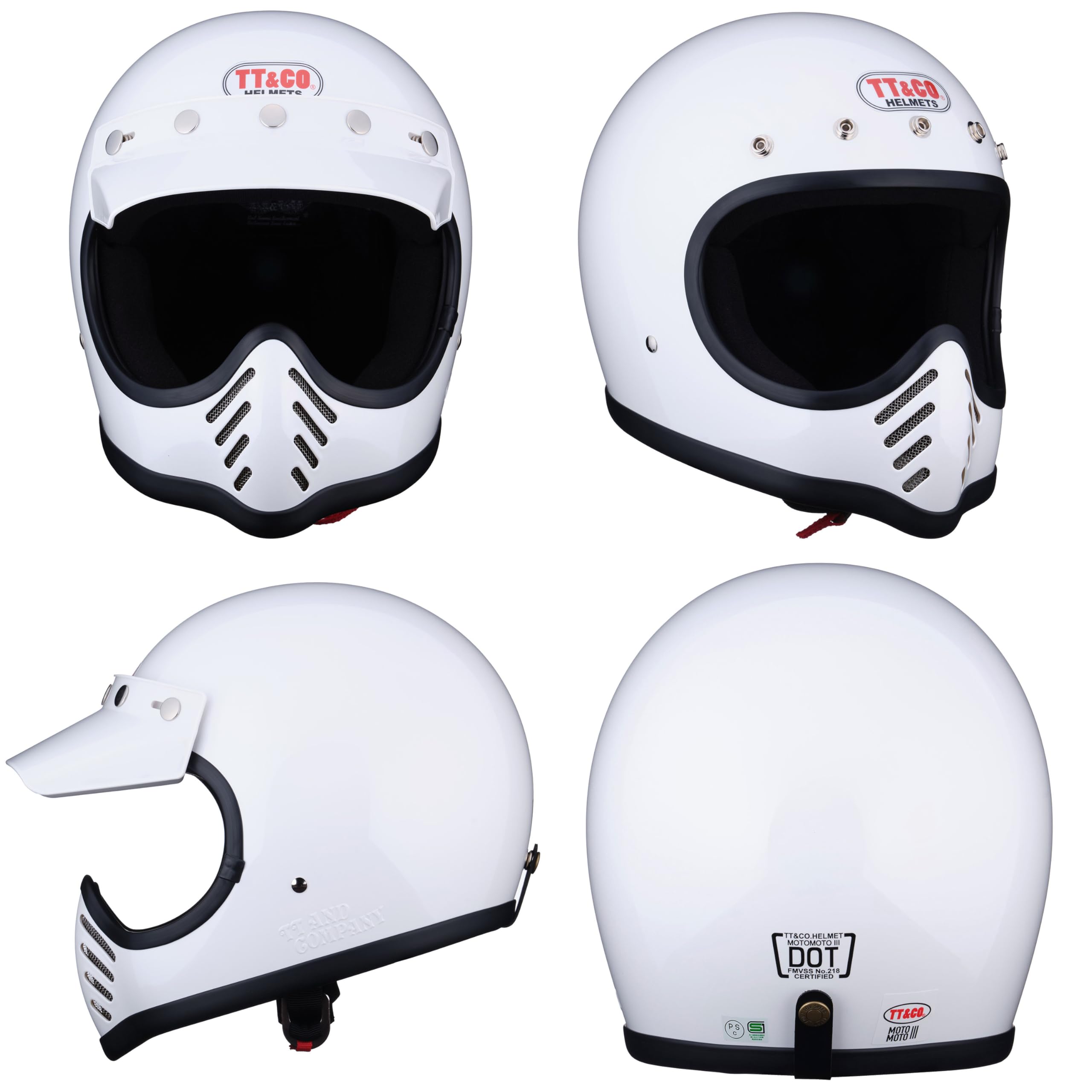 TT&CO. DOT認証 ホワイトヘルメット 楽天市場】TT&CO. スター SG/DOT スタンダード シールド付き