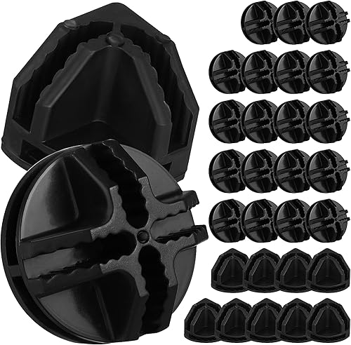 Miniatura 9 de SEWACC 30 conectores de plástico de cubo de alambre para estantes de almacenamiento de cubos y organizador modular para armario cierres de